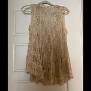 Free people crochet lace tank